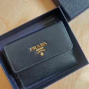 Prada Saffiano Coin Purse/Card Holder